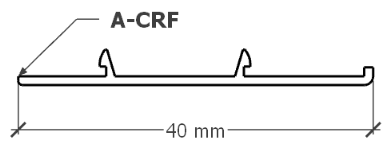 Image de Cache-rail blanc, pour profil 8F, longueur de 6m. Paquet de 18 pièces.