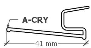 Image de Cache-rail blanc, forme Y, longueur de 6m. Paquet de 18 pièces.