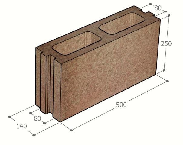 Image de Bloc à bancher en bois ciment (50x25 cm), sans isolant, épaisseur : 15 cm, béton : 8 cm, fabrication Belgique
