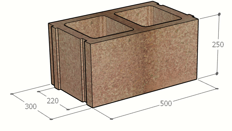 Image de Bloc à bancher en bois ciment (50x25 cm), sans isolant, épaisseur : 30 cm, béton : 22 cm, fabrication Belgique