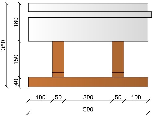 Image de Bloc à bancher en bois ciment (50x25 cm), isolant interne : 16 cm, épaisseur : 35 cm, béton : 15 cm, fabrication Italie