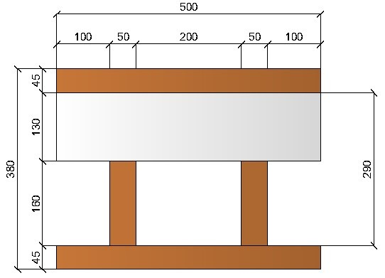 Image de Bloc à bancher en bois ciment (50x25 cm), isolant interne : 13 cm, épaisseur : 38 cm, béton : 16 cm, fabrication Italie