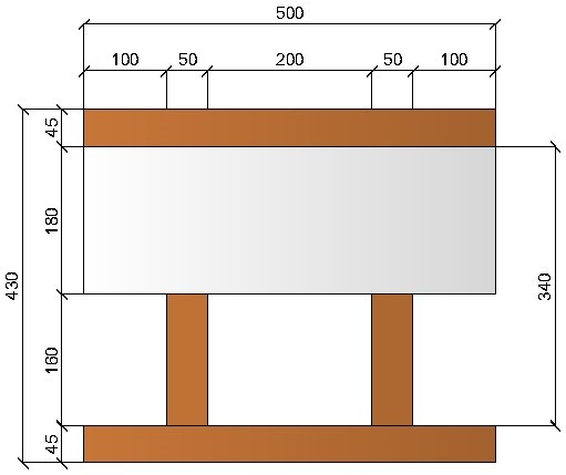 Image de Bloc à bancher en bois ciment (50x25 cm), isolant interne : 18 cm, épaisseur : 43 cm, béton : 16 cm, fabrication Italie