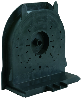 Image de Joue pour coffre avec tunnel de 246 mm, talon de 95 mm avec cale fixe, face avec encoche pour support dodécagone